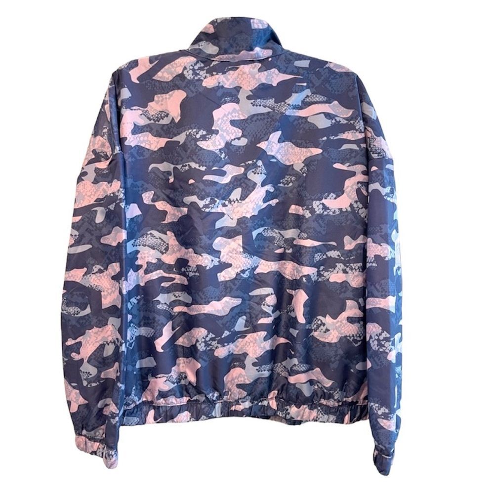 Reebok Camo 1/4 Zip Pullover Athletic Jacket Windbreaker Purple Size Medium - Picture 9 of 10